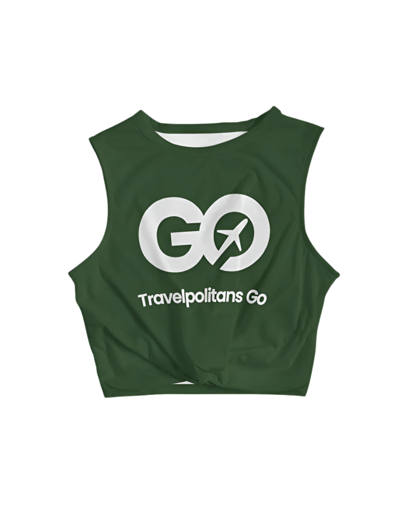 Women's Myrtle Green Twist-Front Tank