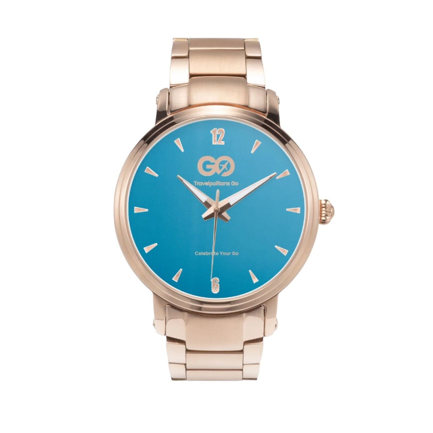 Rose Blue Stainless Steel Watch
