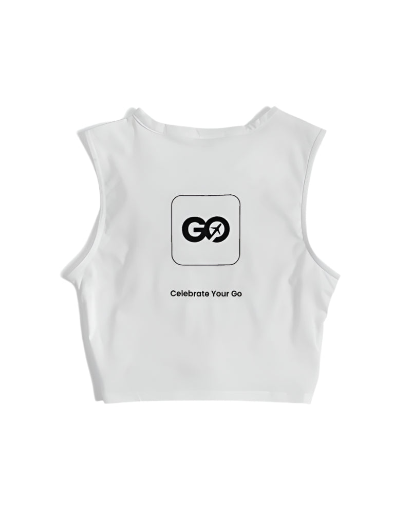Women's White Twist-Front Tank