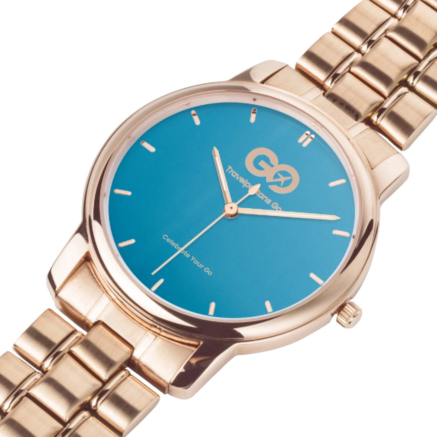 Rose Blue Quartz Watch