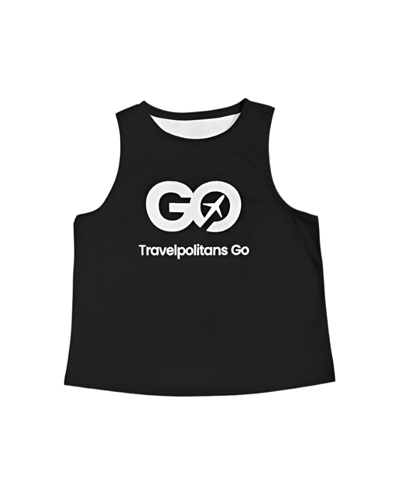 Women's Cropped Black Tank Top