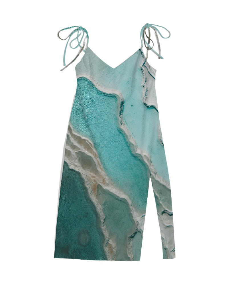 Glacial Tie Strap Split Dress