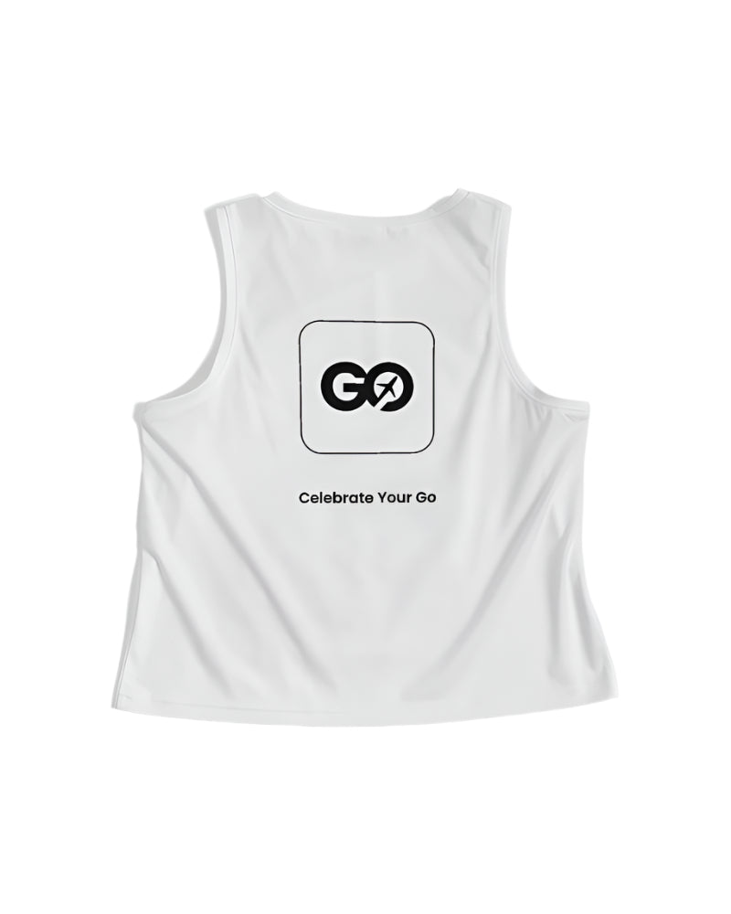 Women's Cropped White Tank