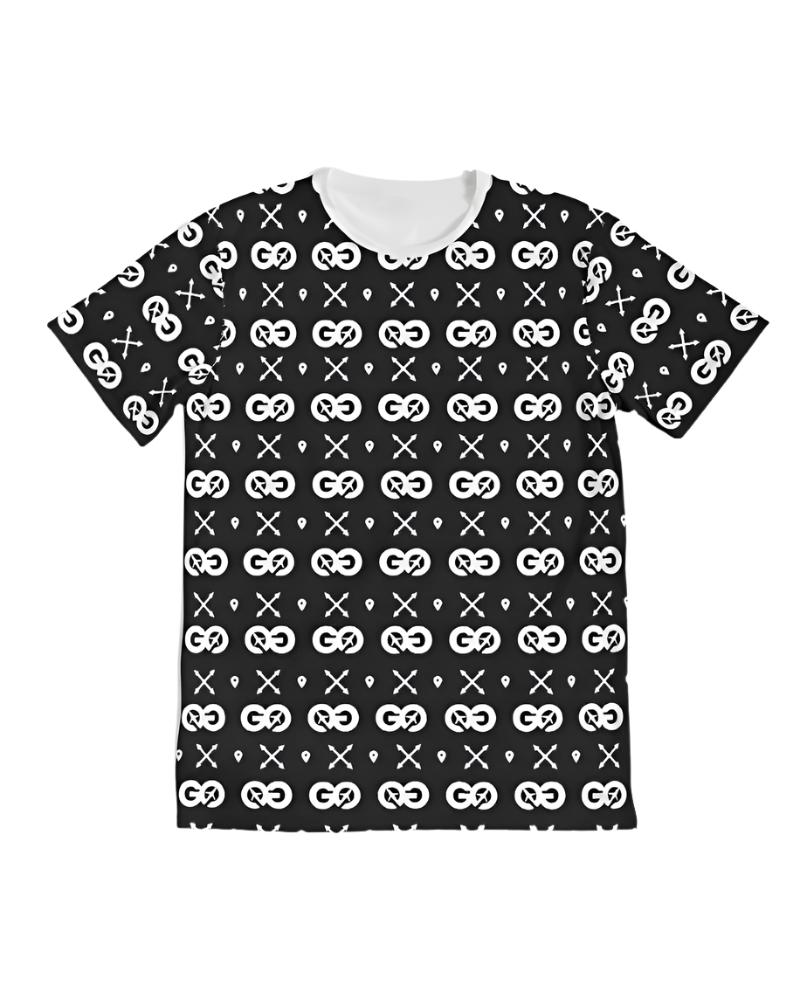 Men's Black SS Print Tee