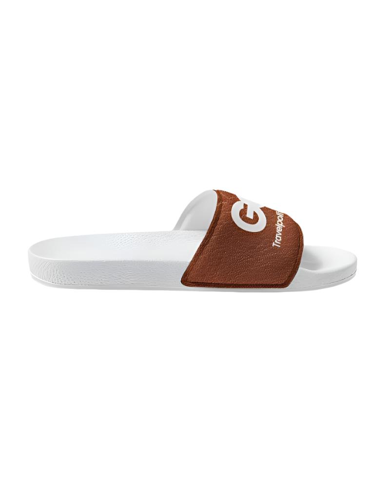 Men's Brown Slide Sandals - WL
