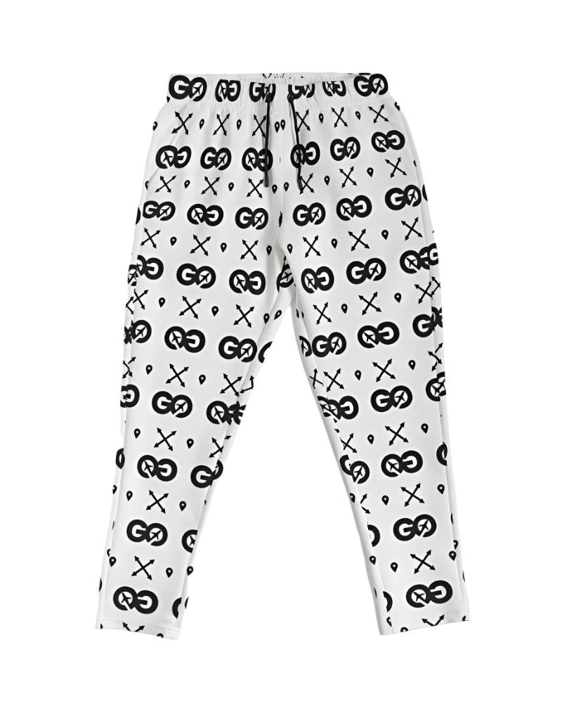 Men's White SS Joggers
