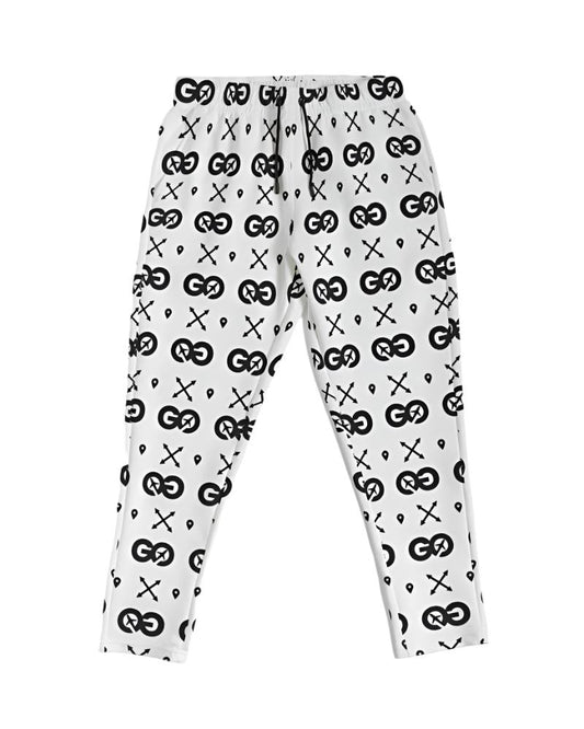 Men's White SS Joggers