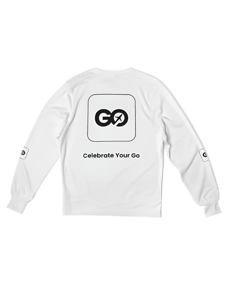 Men's White Ehtos French Terry Crewneck Pullover