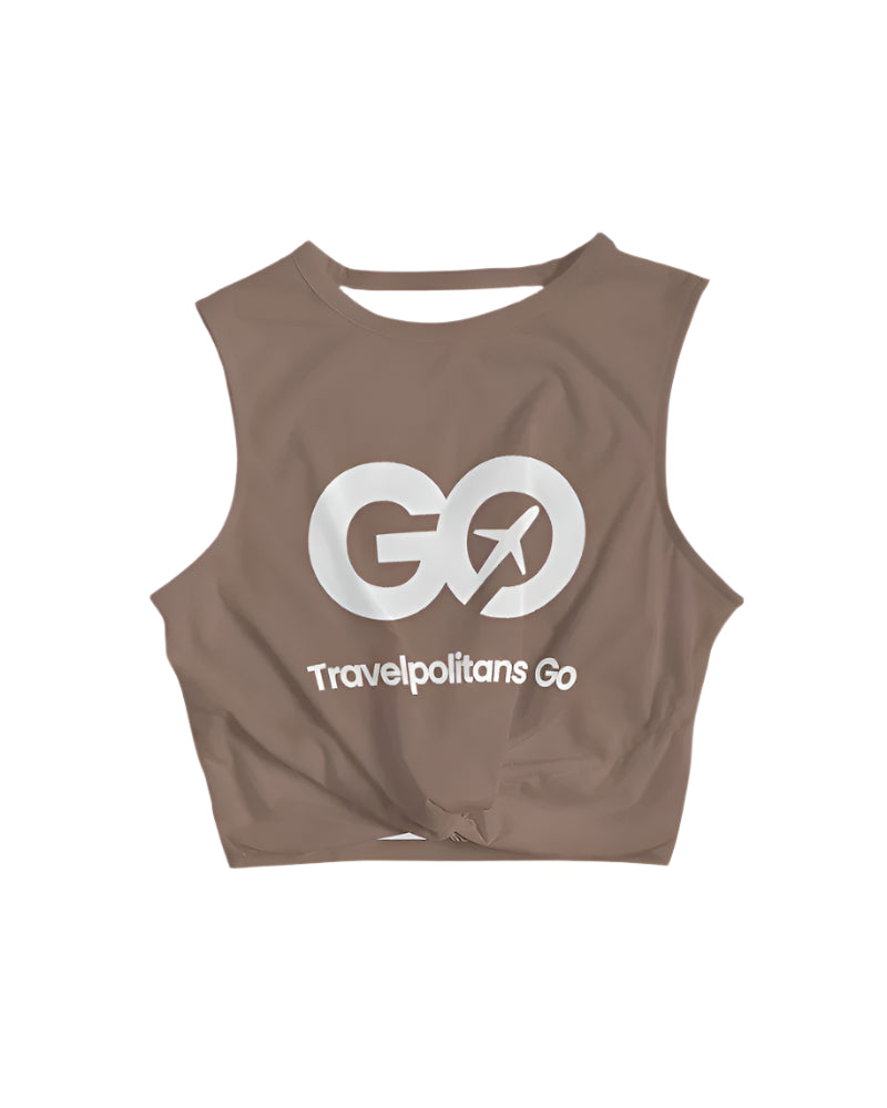 Women's Raw Umber Twist-Front Tank