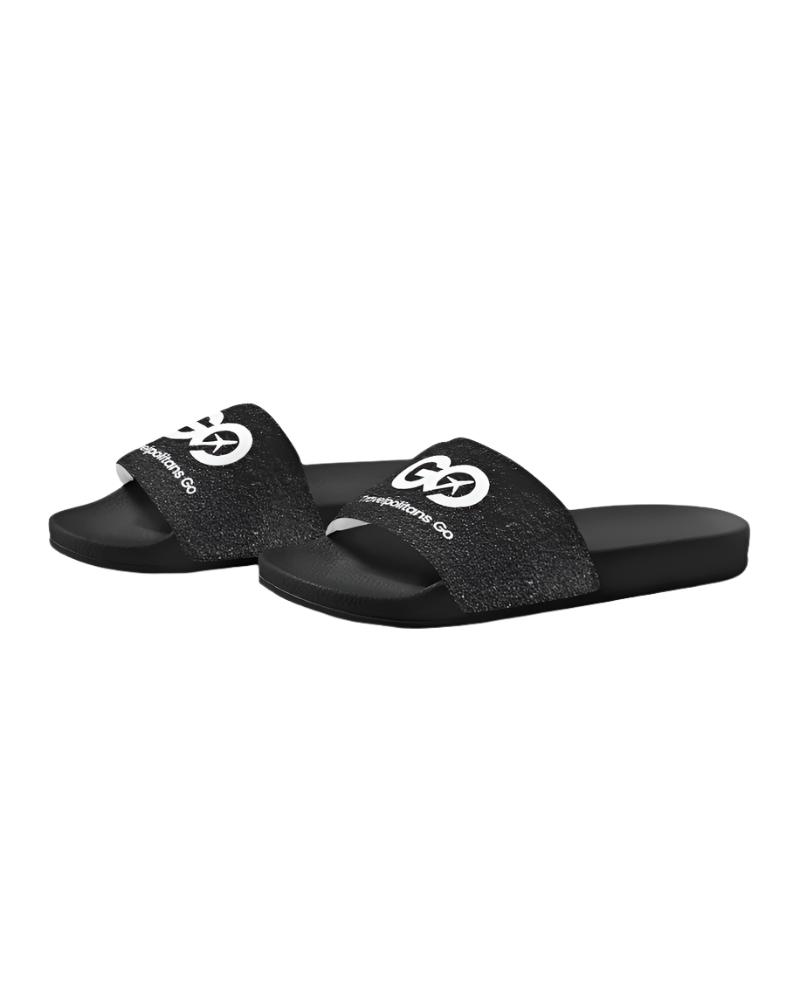 Men's Black Sand Beach Slide Sandal