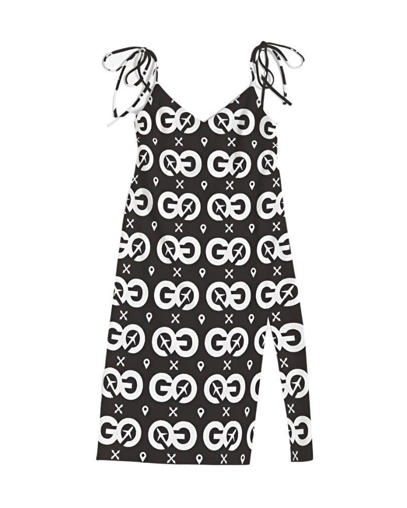 Espresso Tie Strap Split Dress