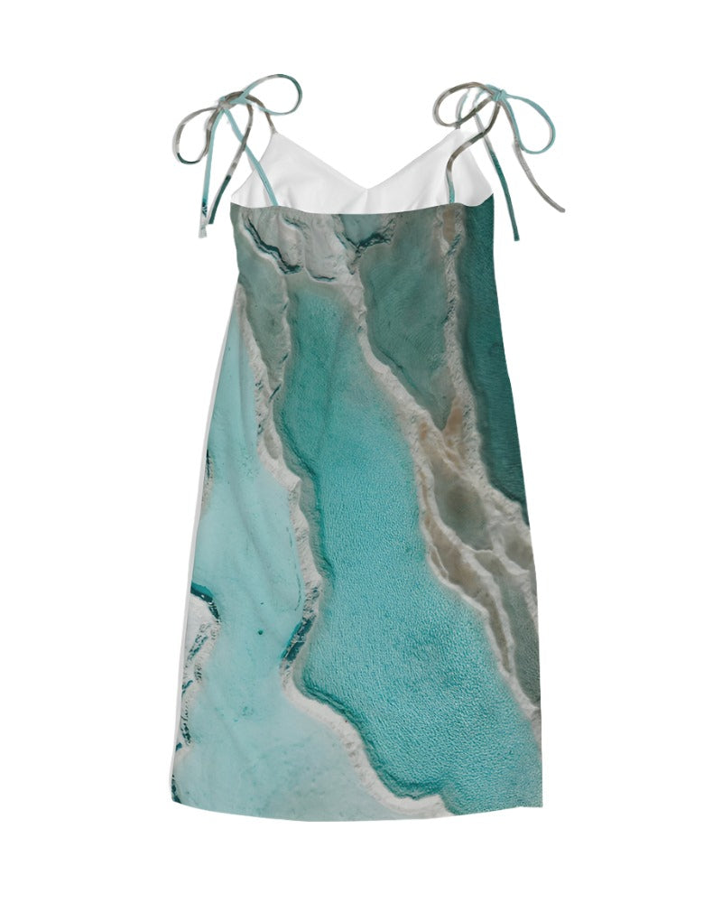 Glacial Tie Strap Split Dress