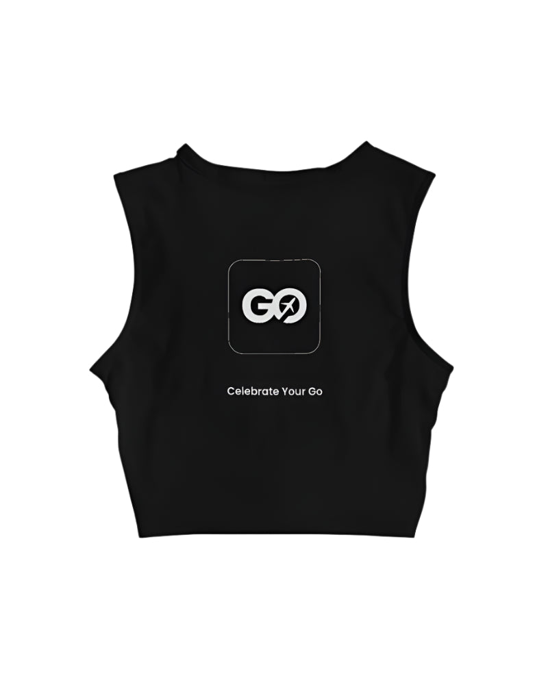 Women's Black Twist-Front Tank
