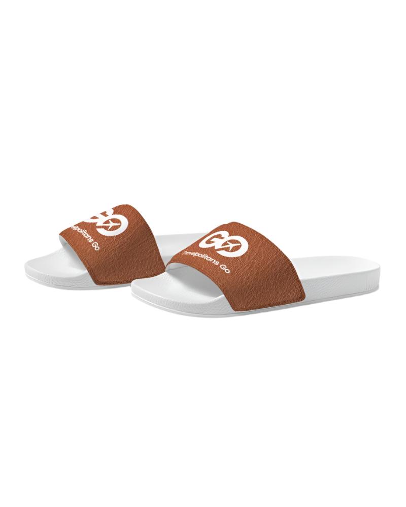 Men's Brown Slide Sandals - WL