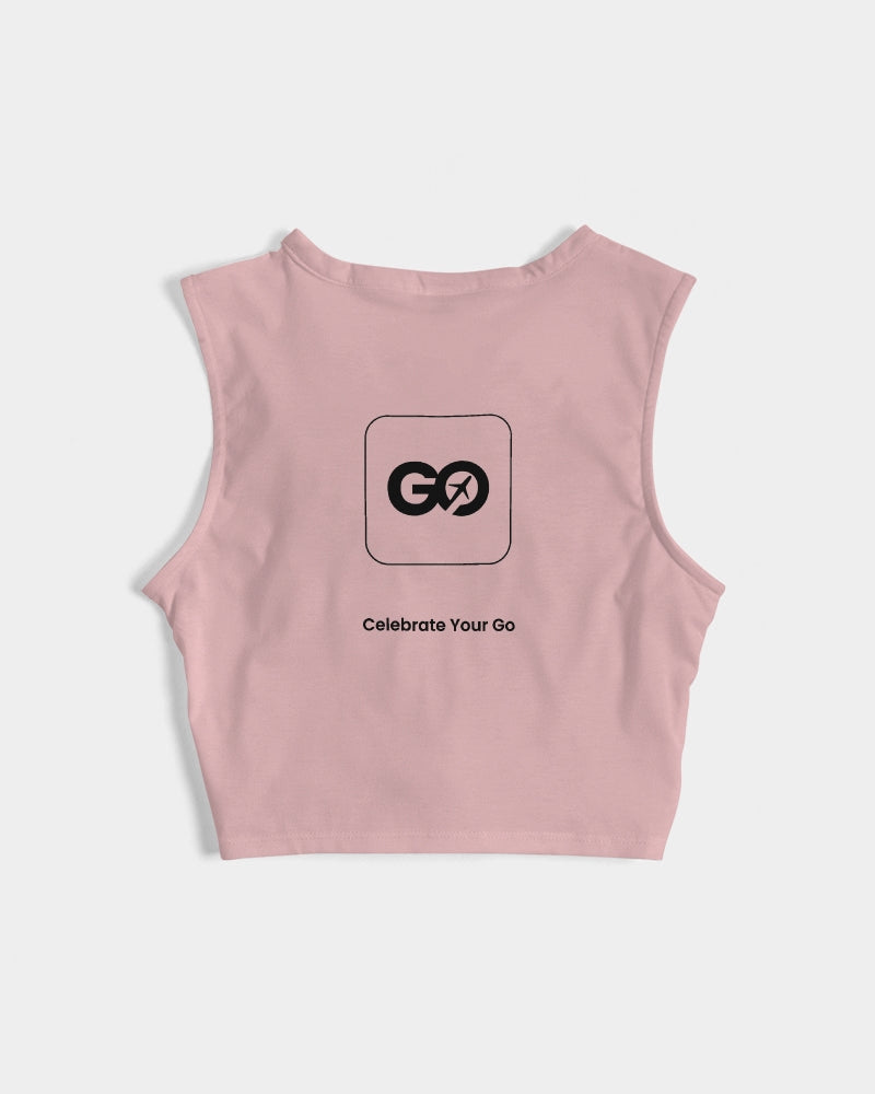 Women's Pink Twist Front Tank