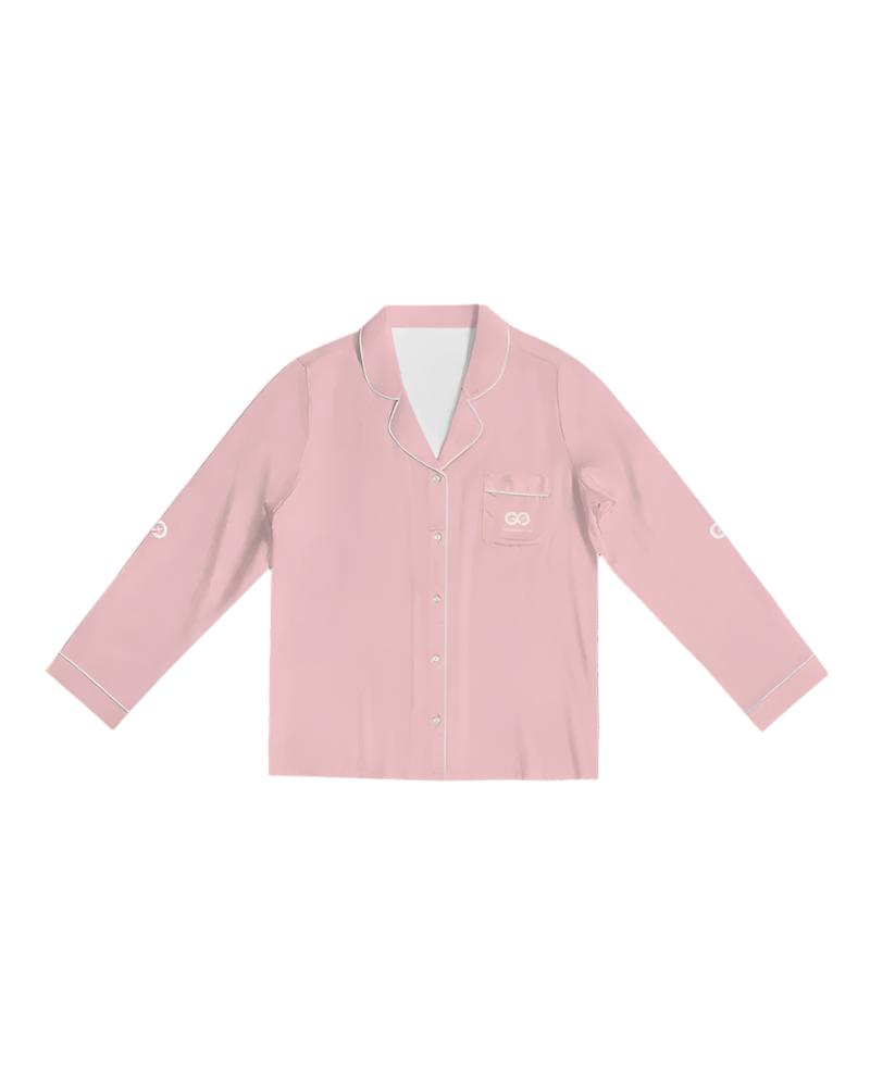 Women's Pink Satin Pajama Top