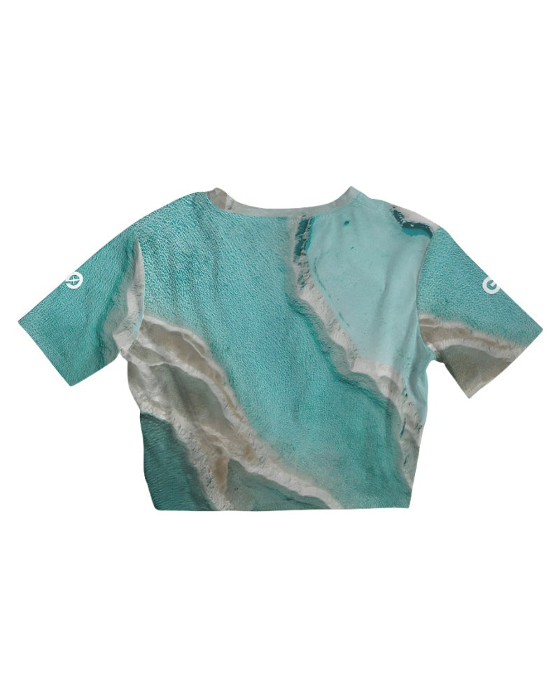Women's Glacial Twist-Front Cropped Tee