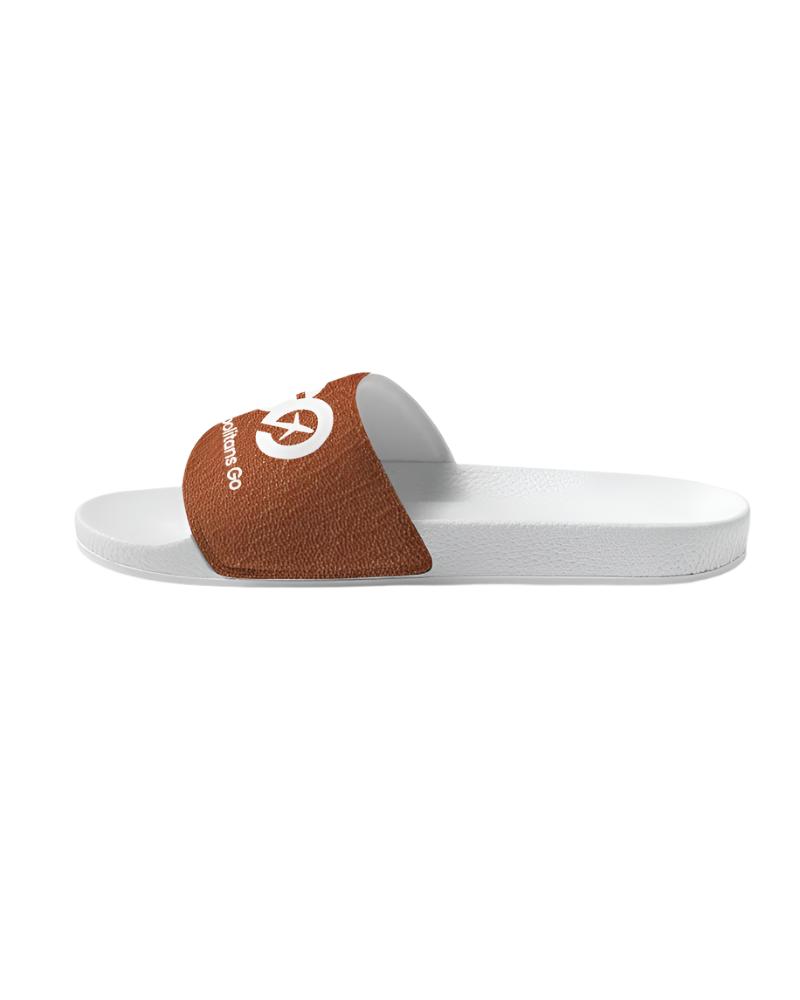 Men's Brown Slide Sandals - WL