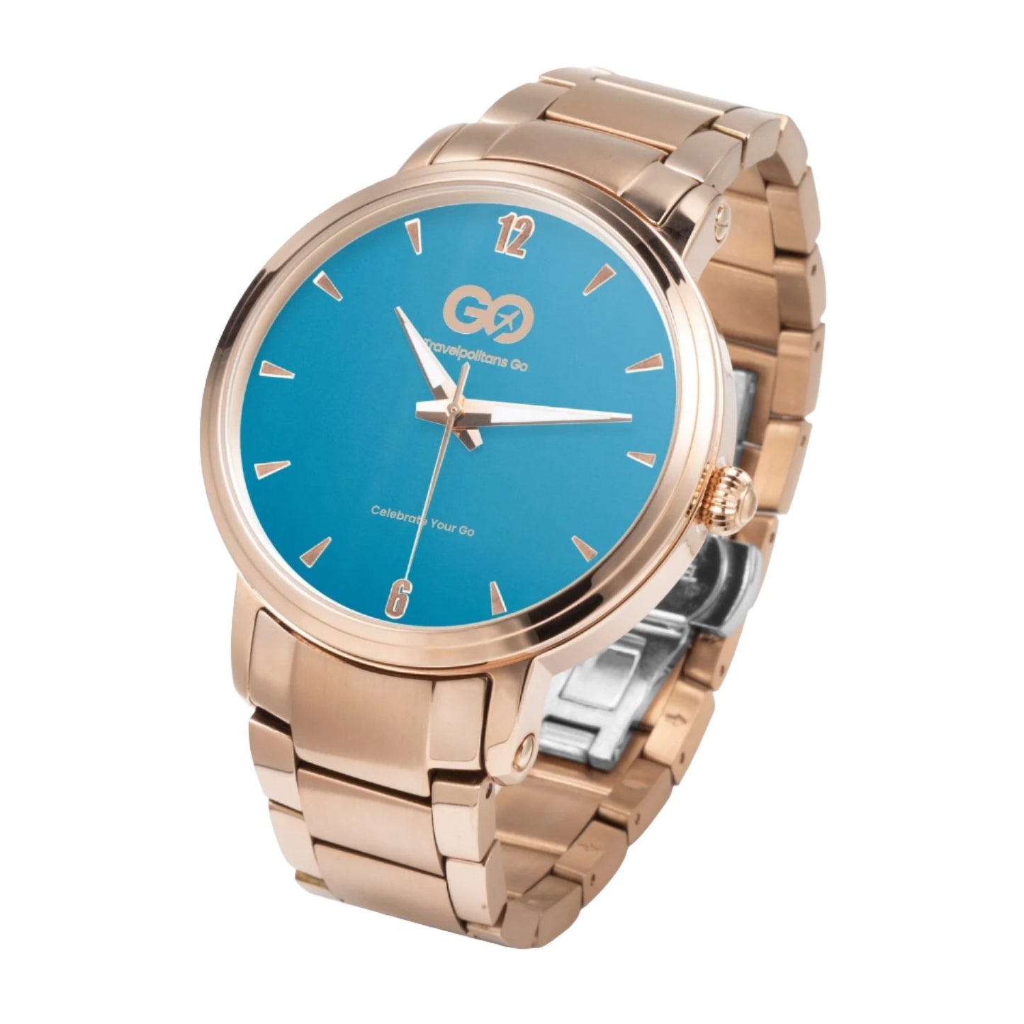 Rose Blue Stainless Steel Watch