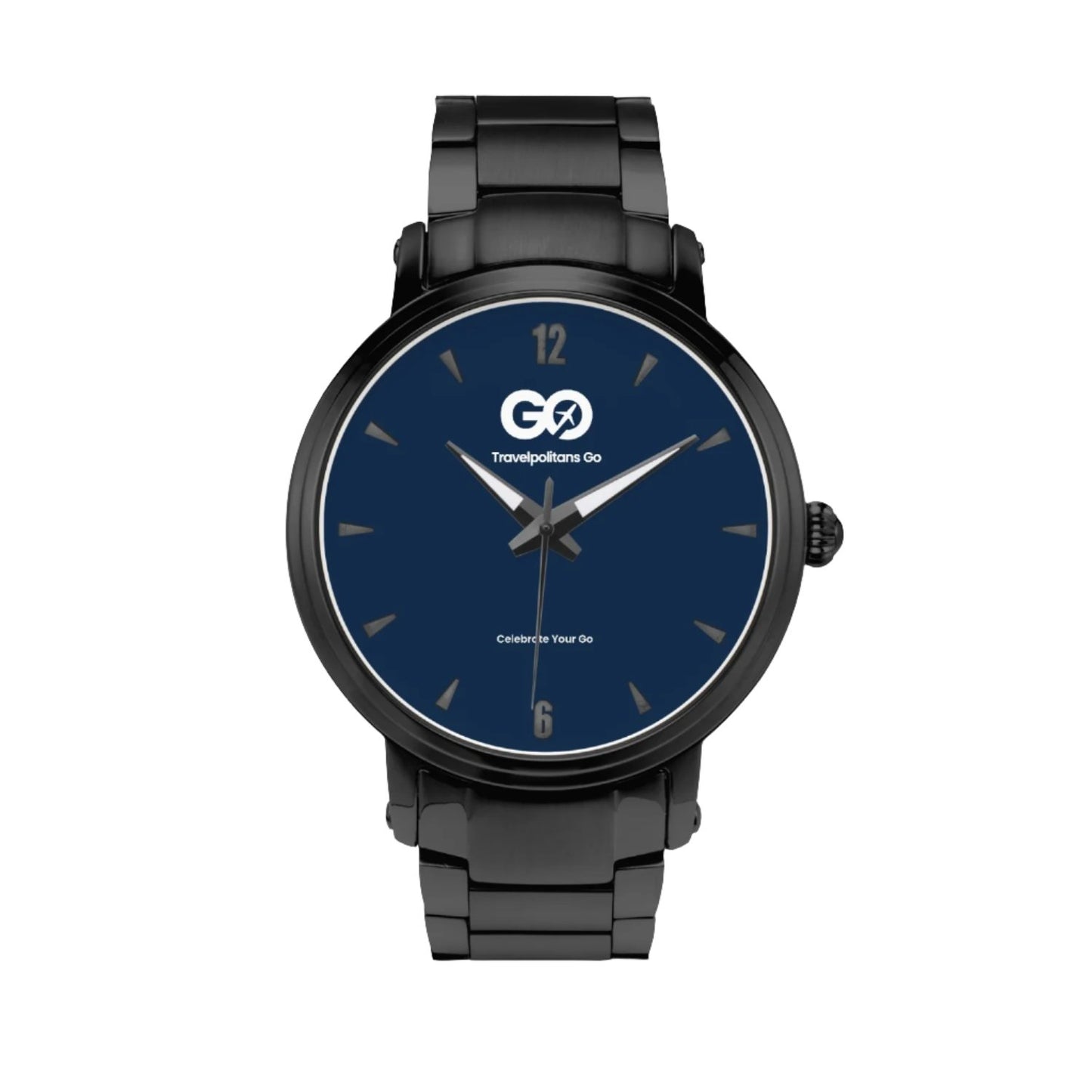 Men's Black Navy Stainless Steel Watch