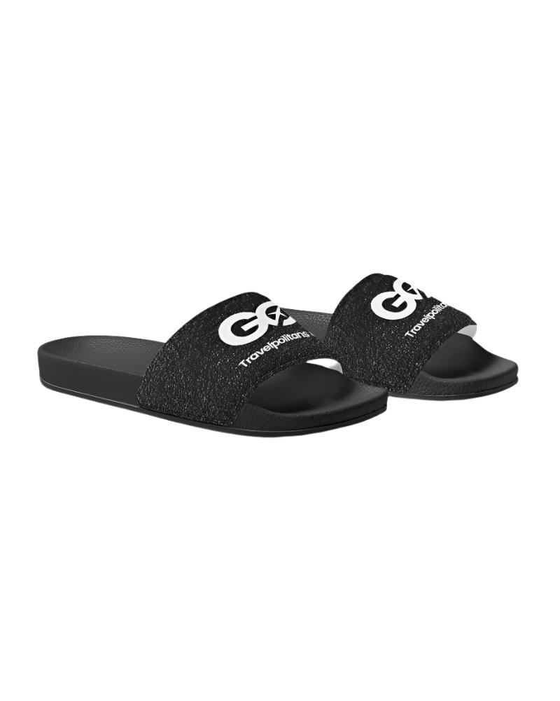 Men's Black Sand Beach Slide Sandal
