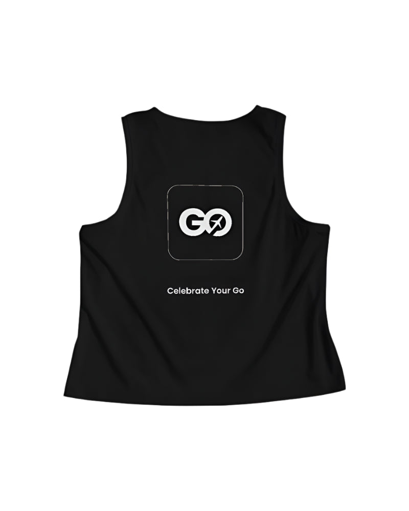 Women's Cropped Black Tank Top
