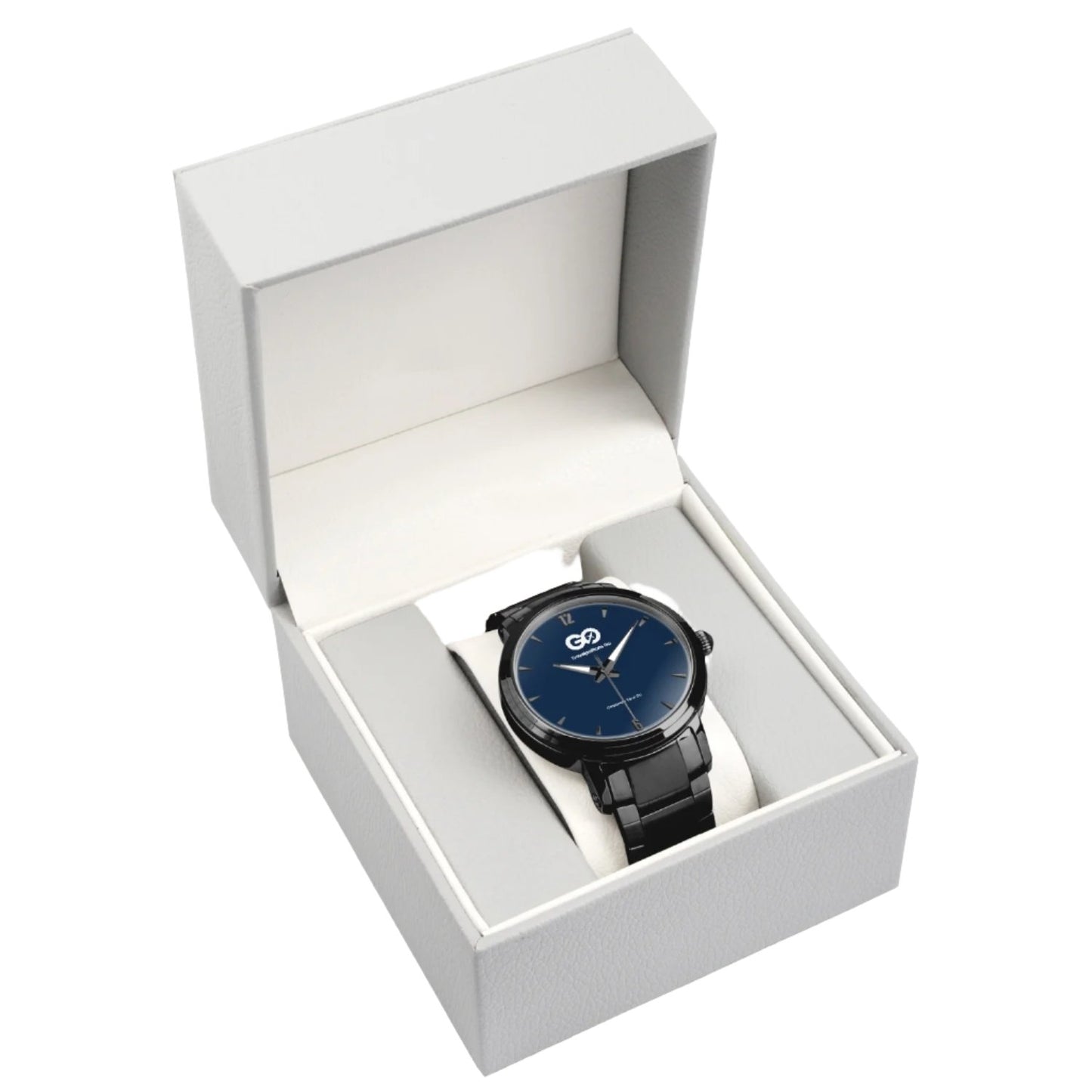Men's Black Navy Stainless Steel Watch