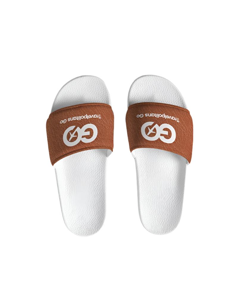 Men's Brown Slide Sandals - WL