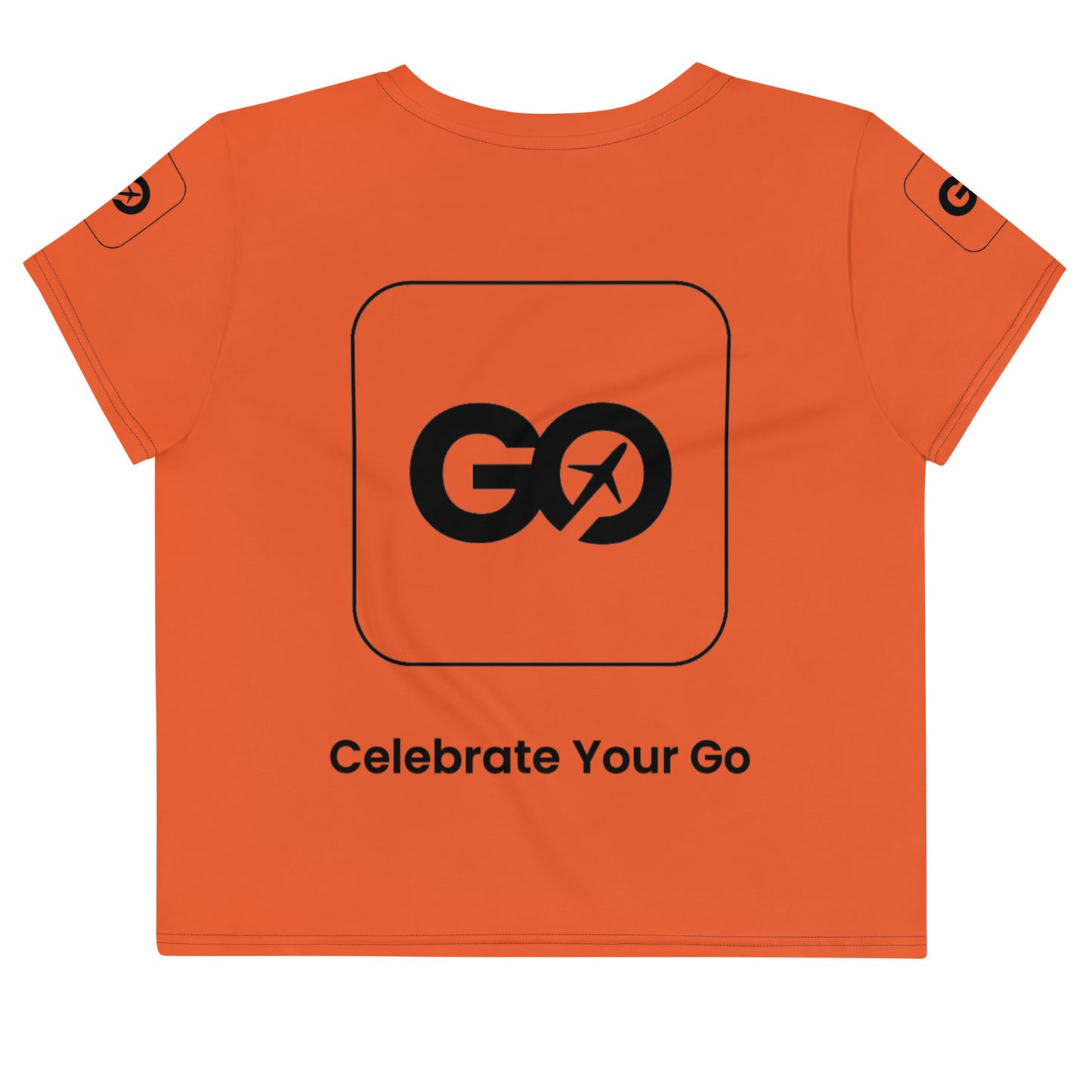 Women's Red Orange Crop Tee