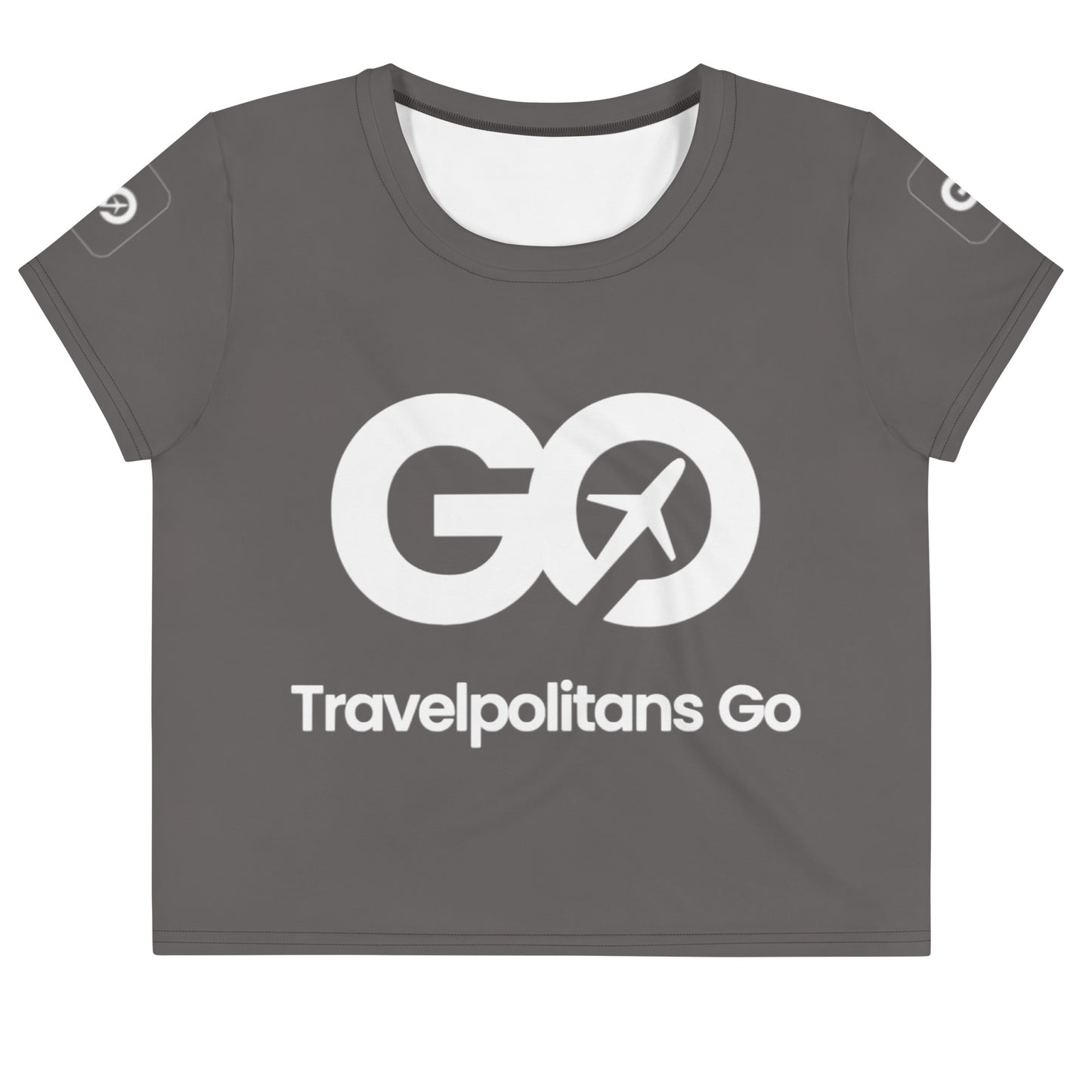 Women's Dark Gull Gray Crop Tee