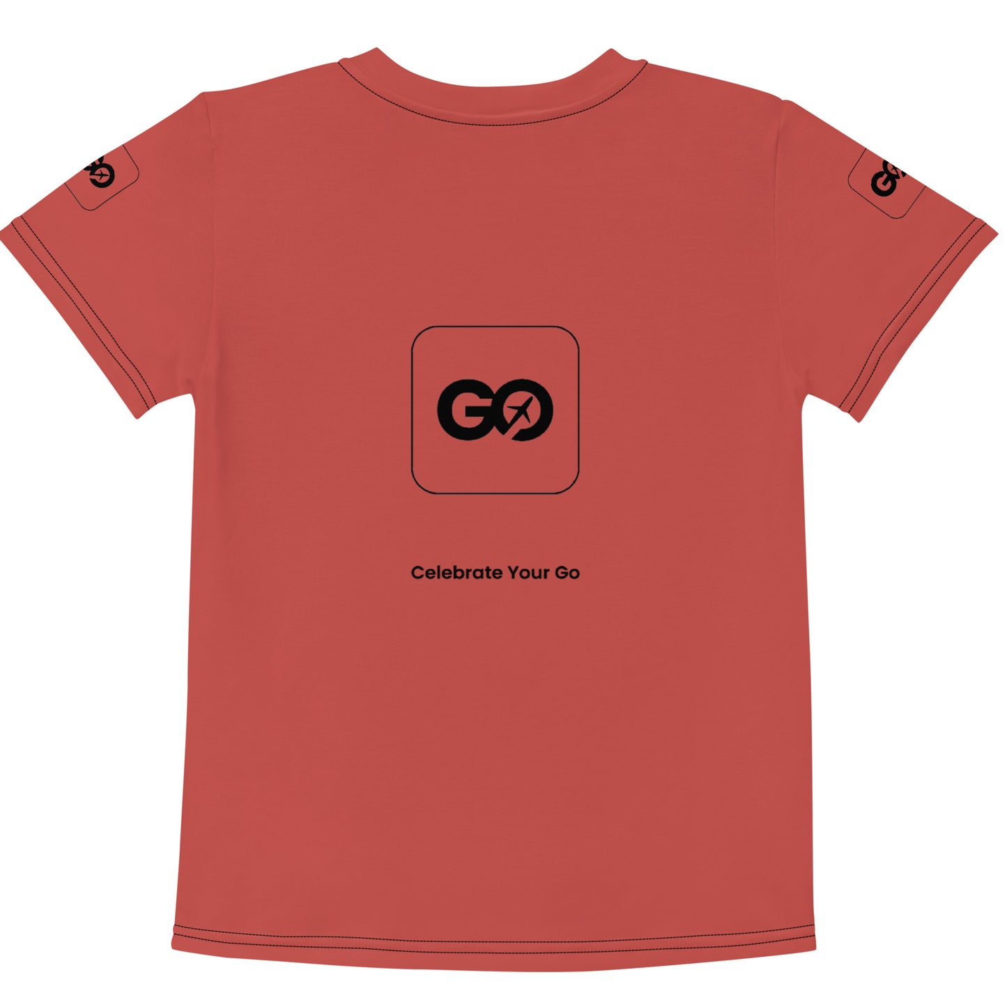 Kids Orange Crew Neck T-shirt