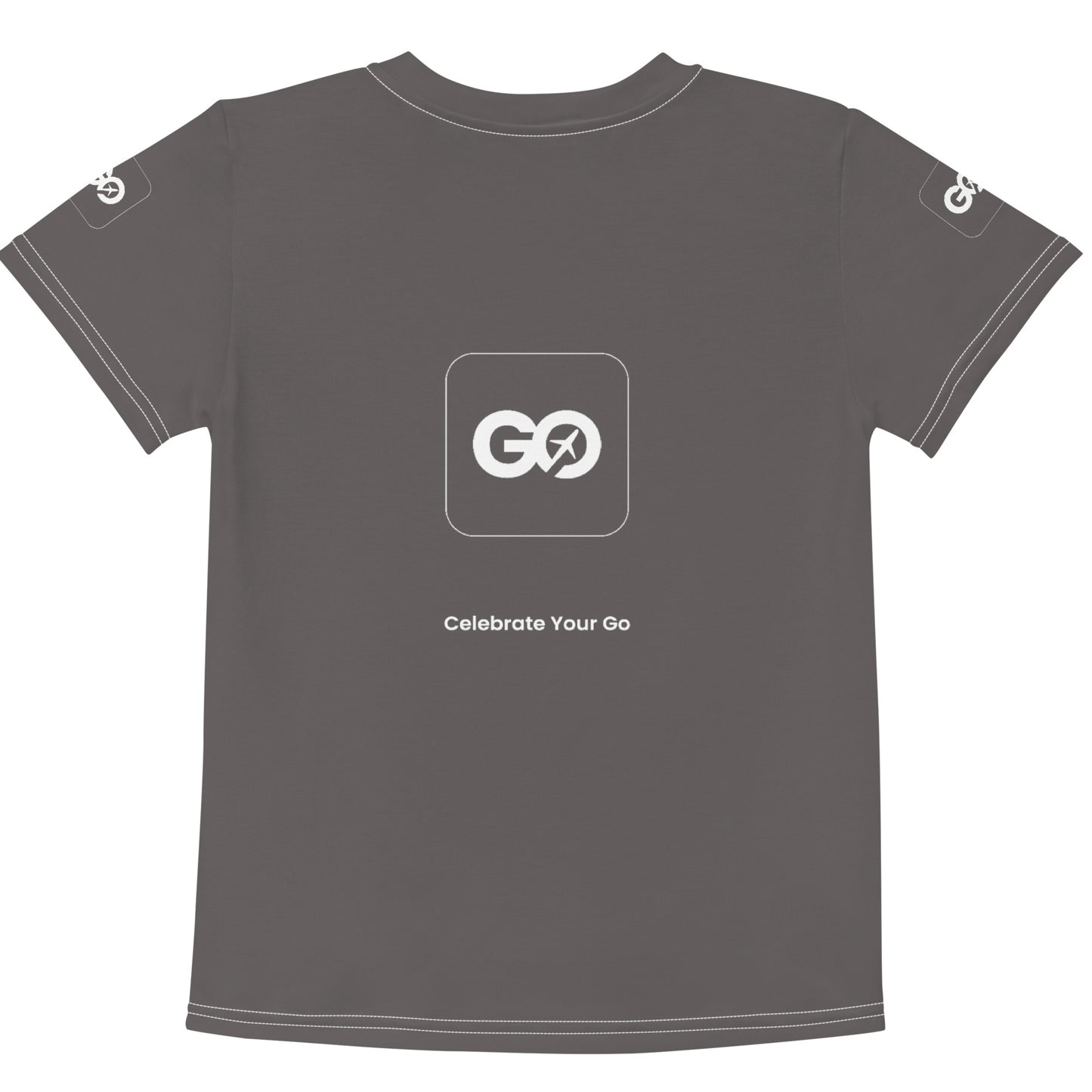 Kids Dark Gray Crew Neck T-Shirt