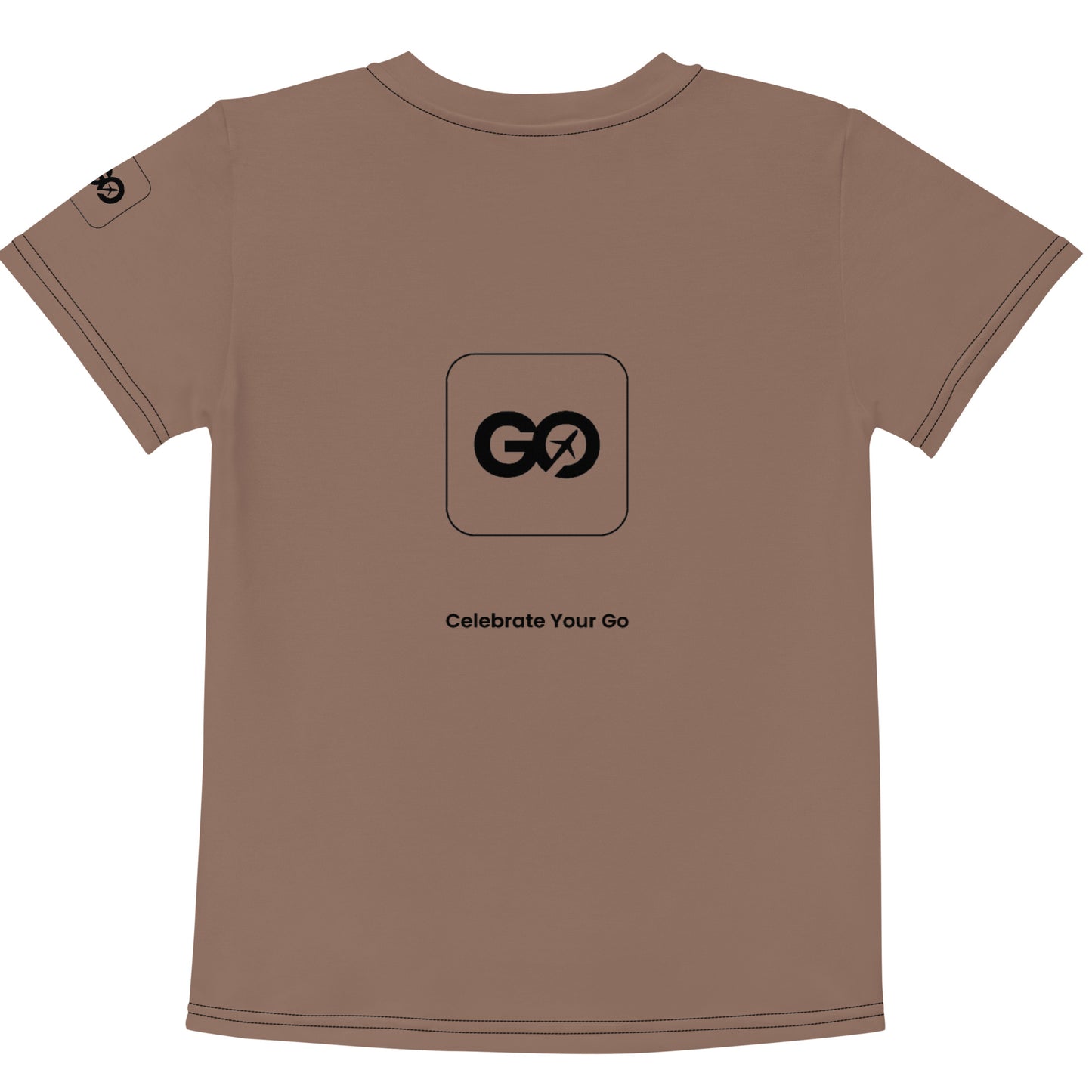 Kids Raw Umber Crew Neck T-Shirt
