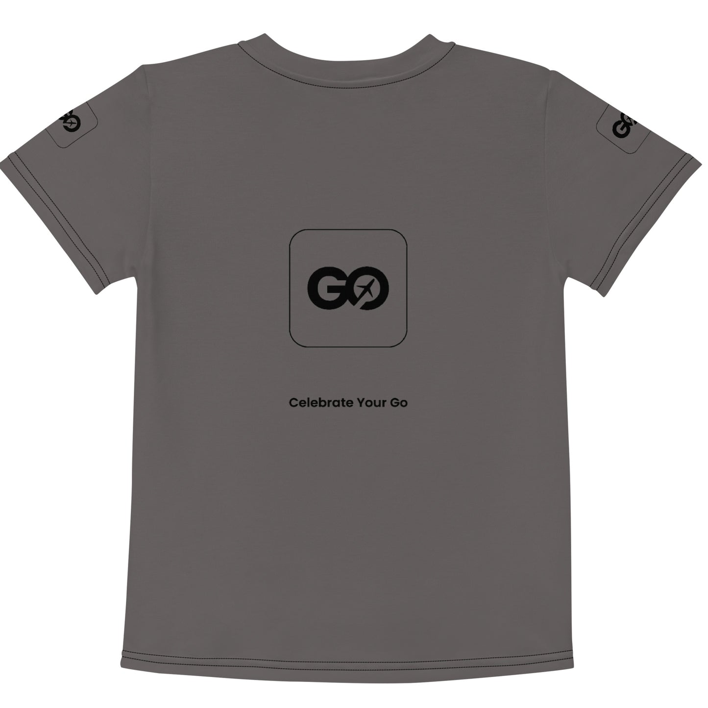 Kids Dark Gray Crew Neck T-Shirt