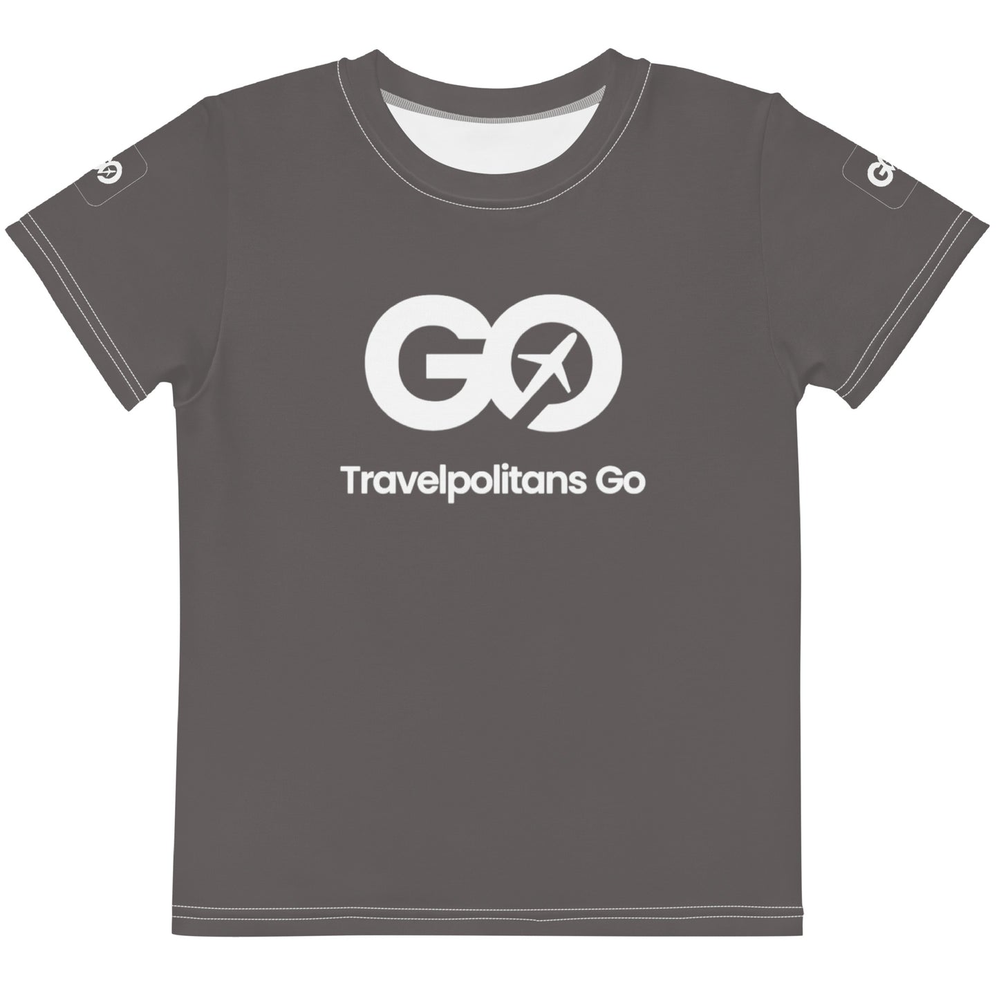 Kids Dark Gray Crew Neck T-Shirt