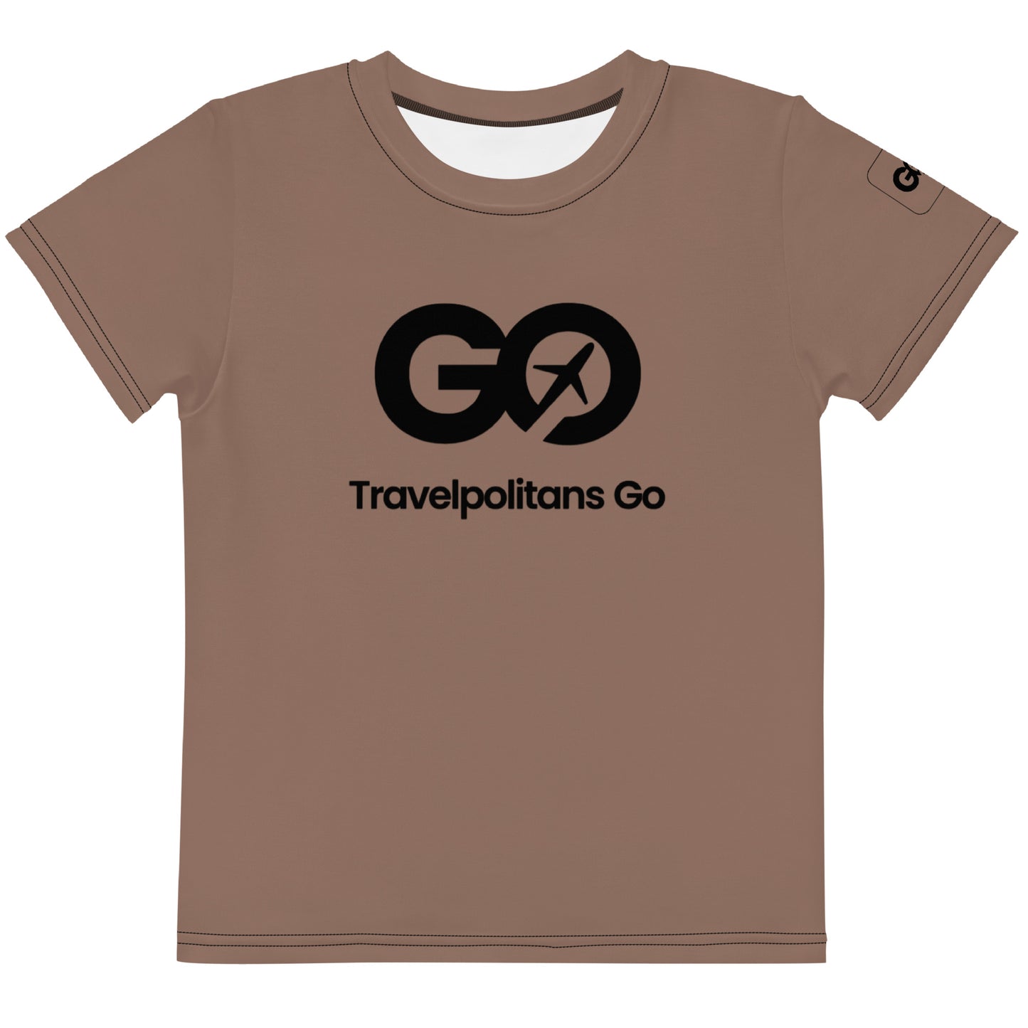 Kids Raw Umber Crew Neck T-Shirt