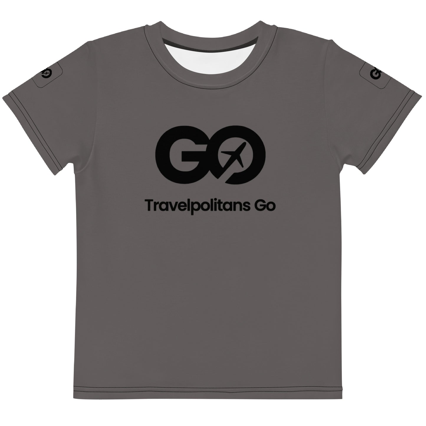 Kids Dark Gray Crew Neck T-Shirt