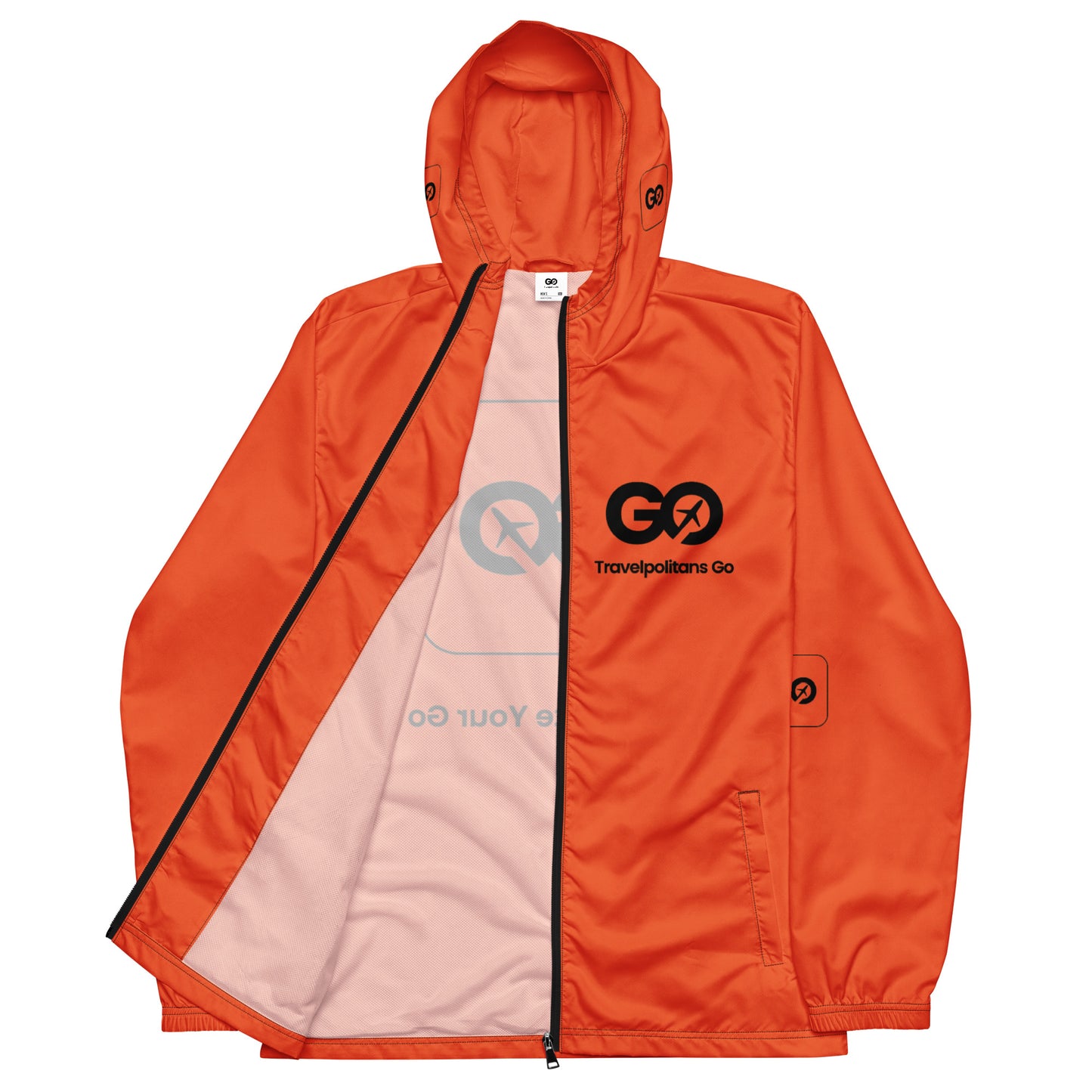 Men’s Red Orange Windbreaker