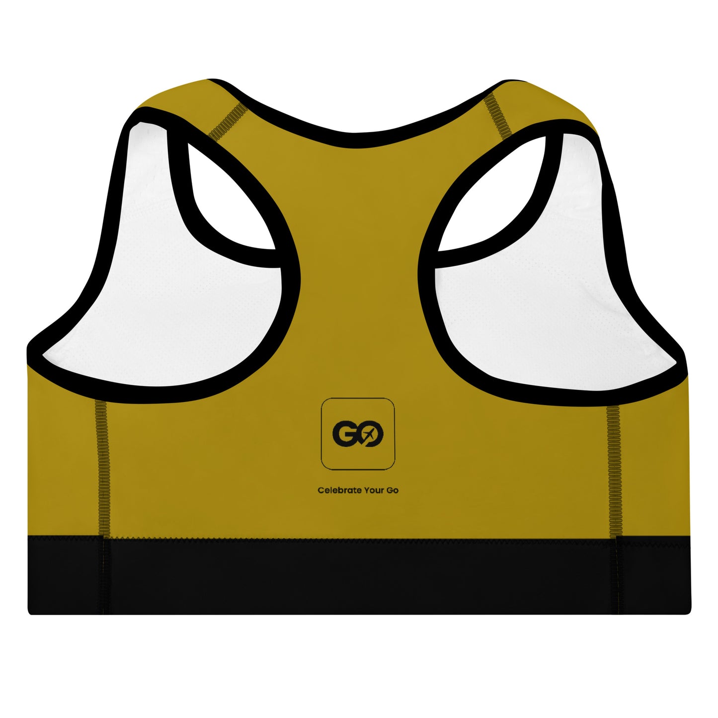 Women's Comfy Golden Palm Padded Sports Bra