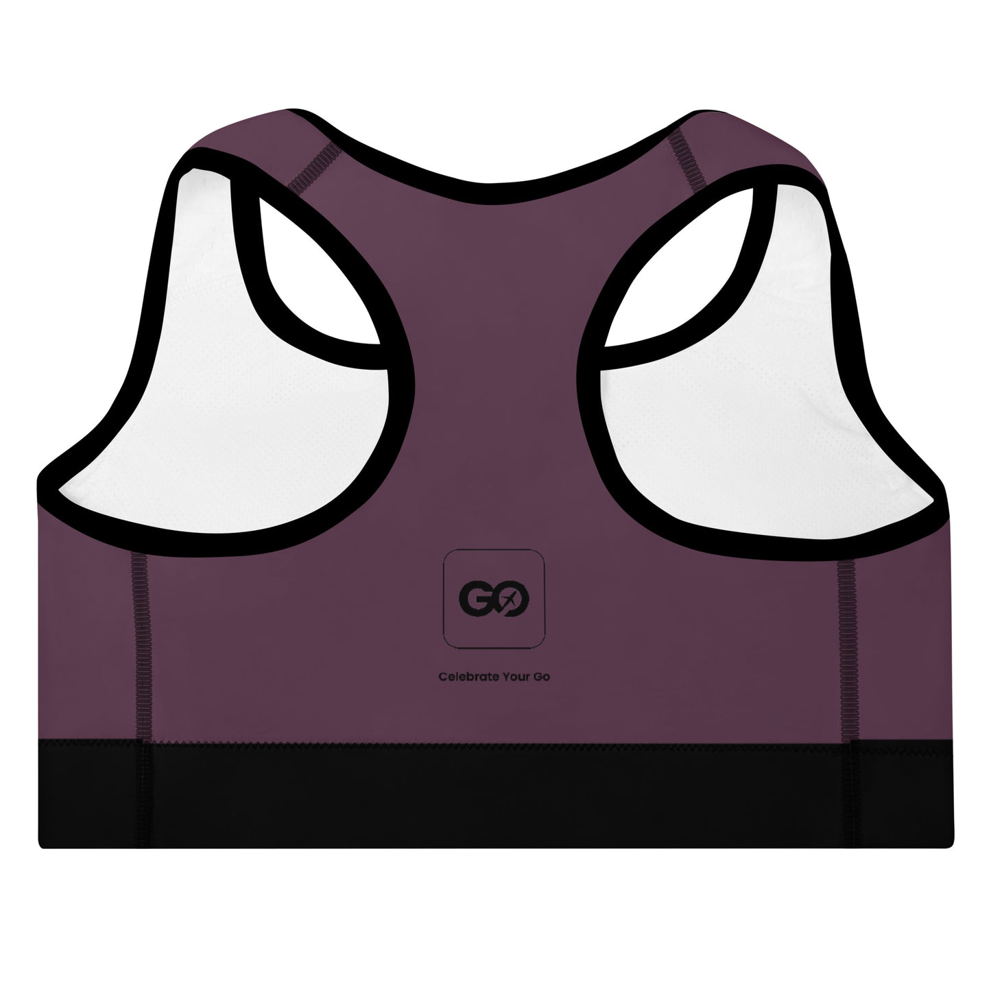 Women's Comfy Plum Padded Sports Bra