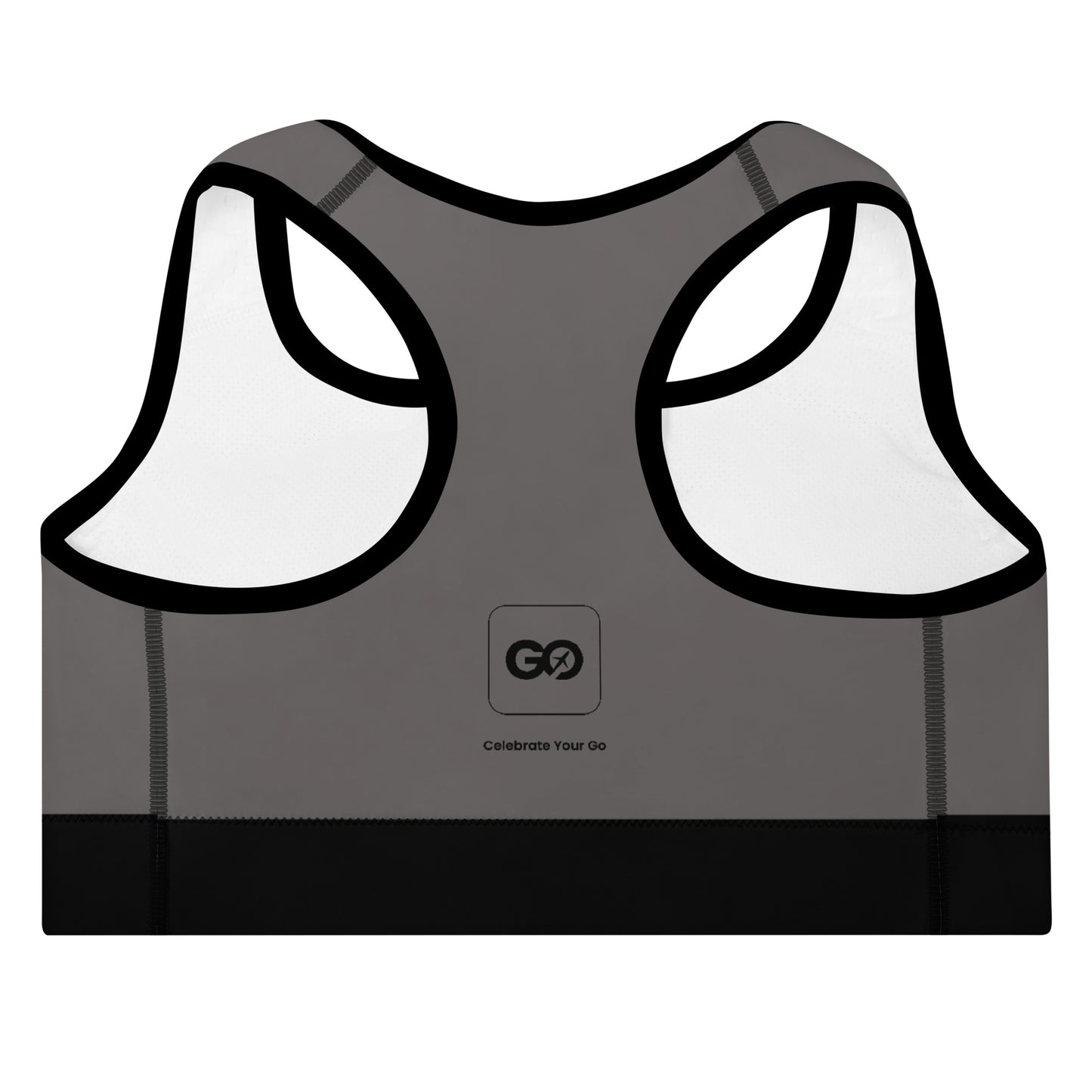 Women's Comfy Dark Gray Padded Sports Bra