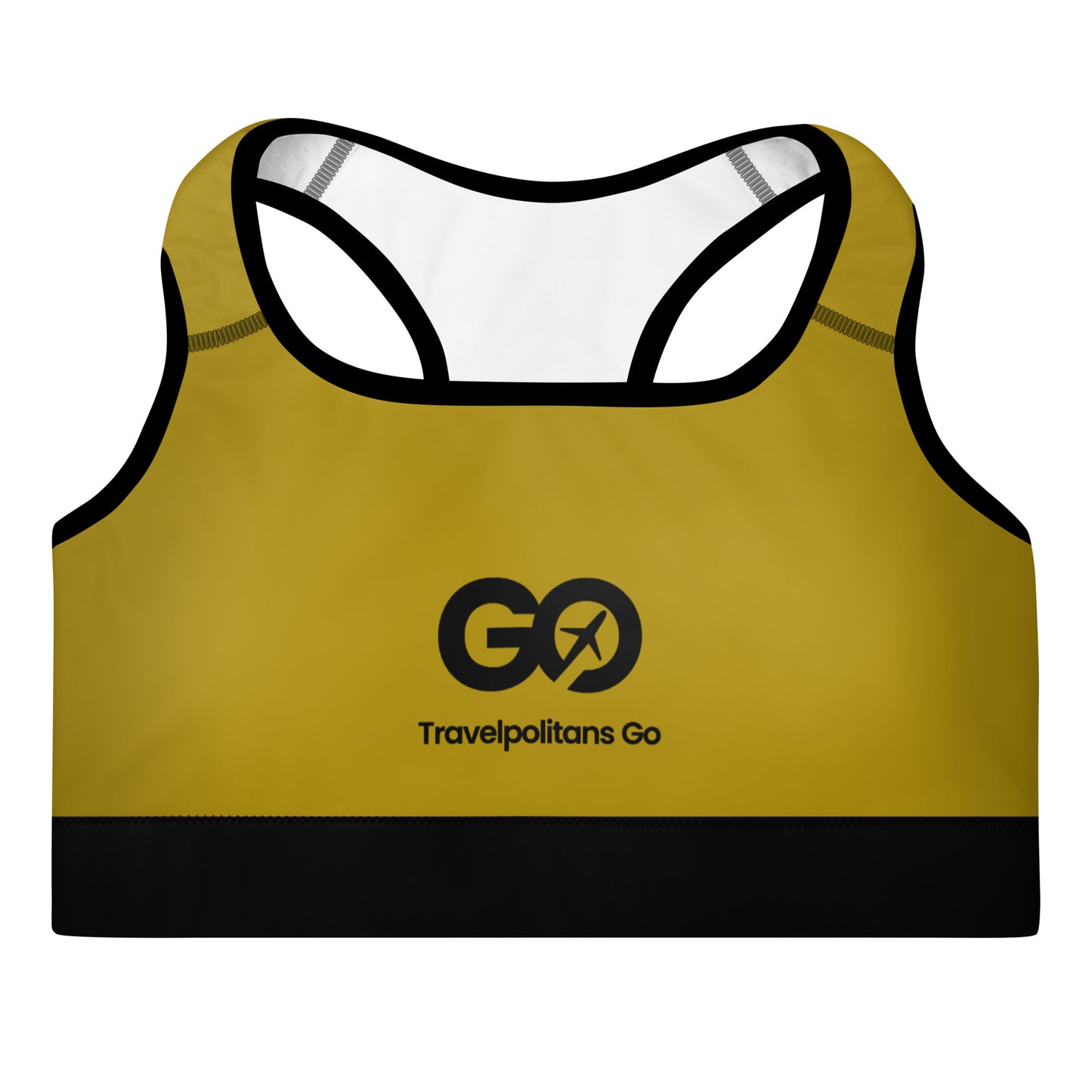 Women's Comfy Golden Palm Padded Sports Bra