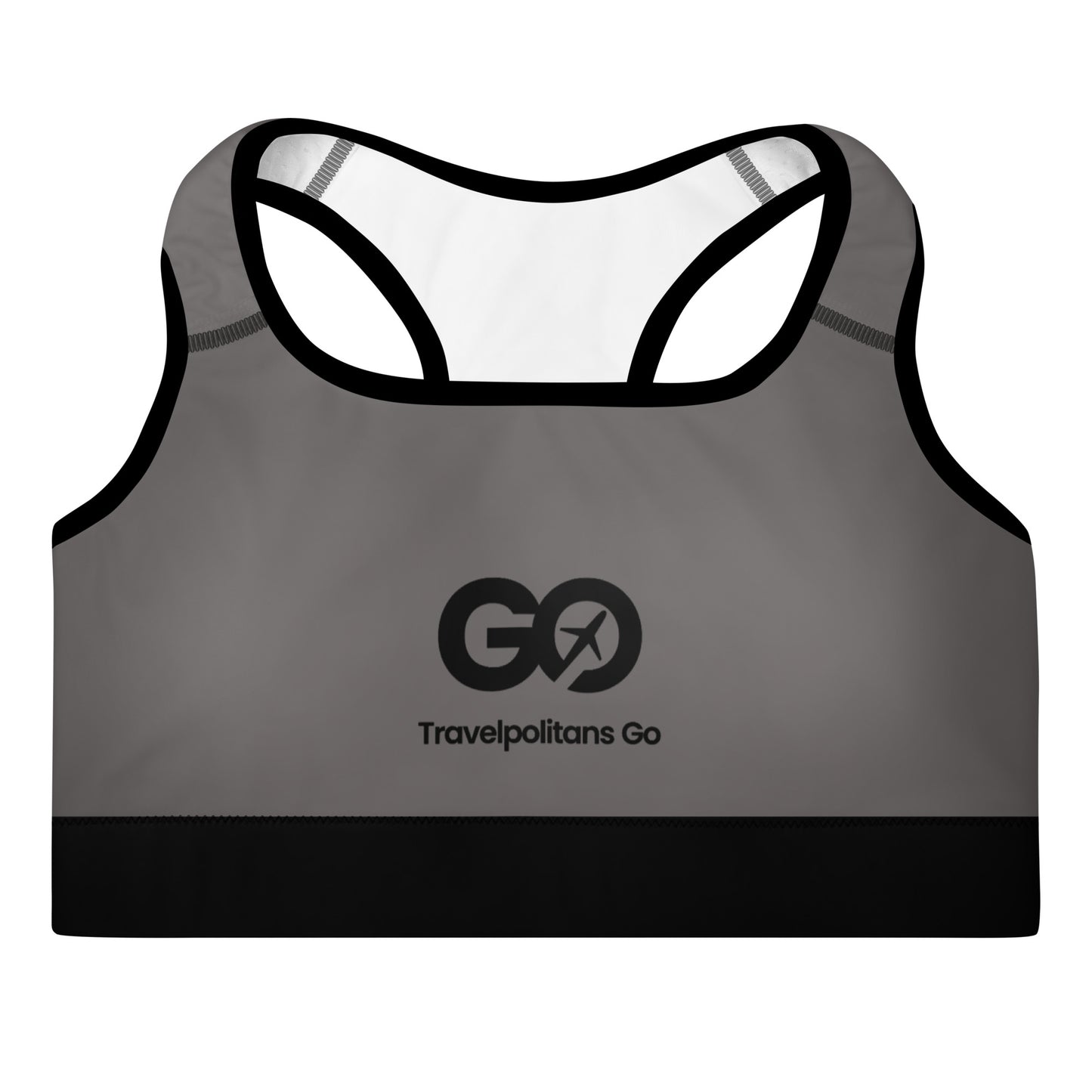 Women's Comfy Dark Gray Padded Sports Bra