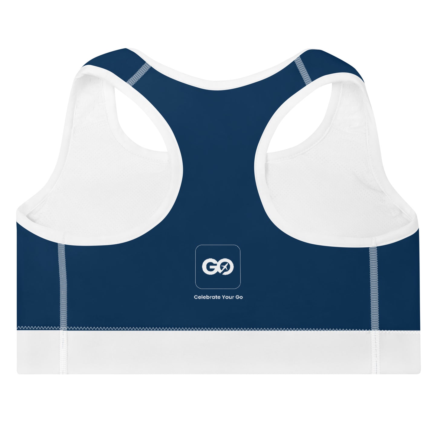 Women's Comfy Miami Blue Padded Sports Bra
