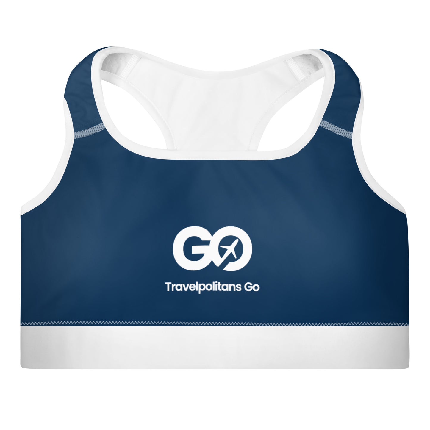 Women's Comfy Miami Blue Padded Sports Bra