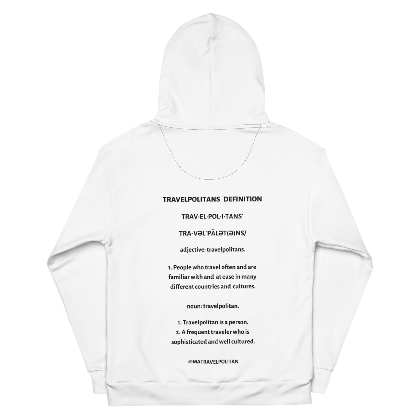 White Travelpolitans Go Hoodie