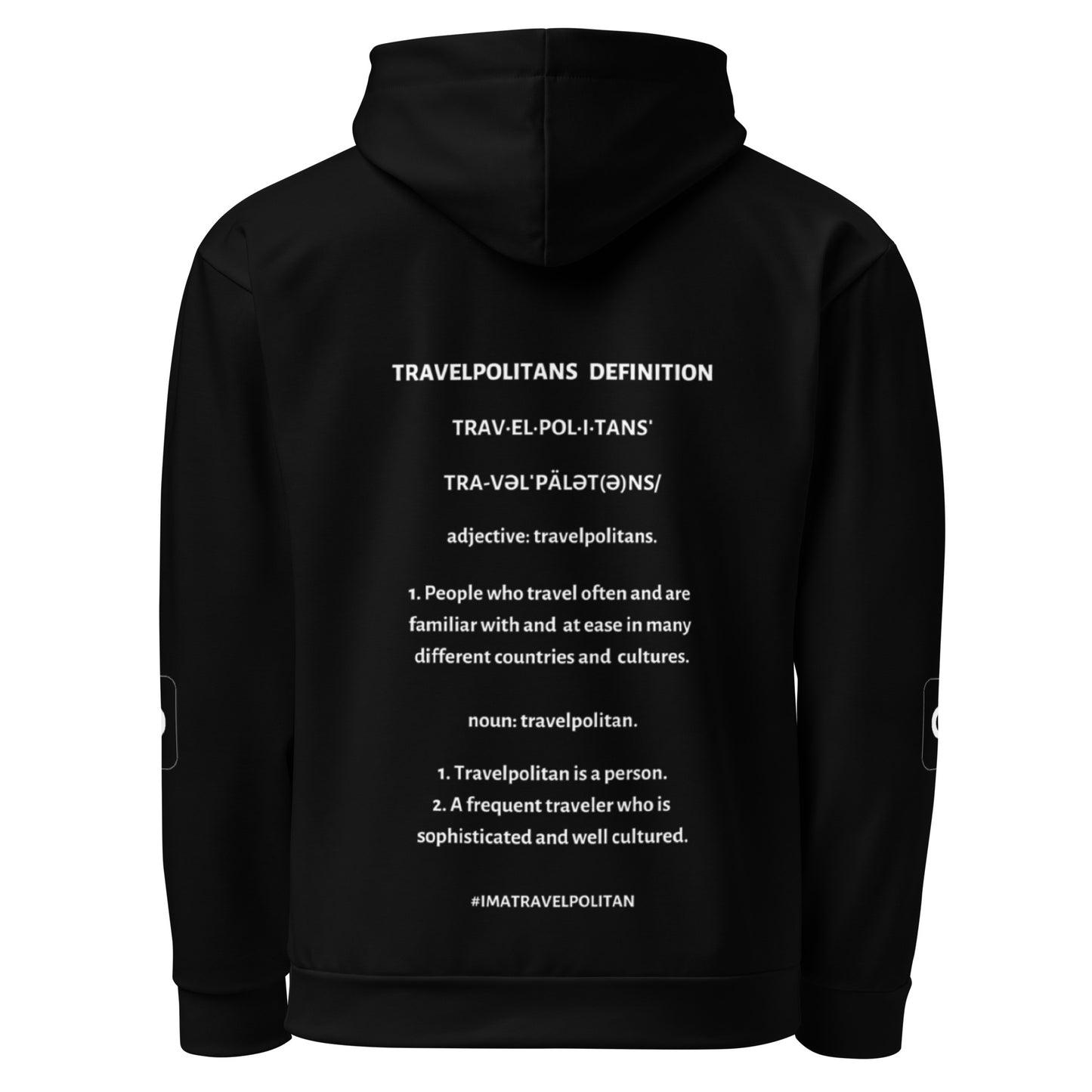 Black Travelpolitans Go Hoodie