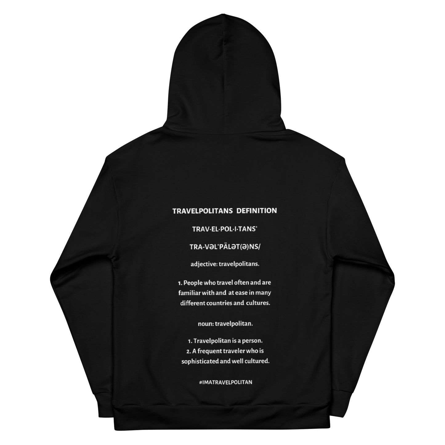 Black Travelpolitans Go Hoodie