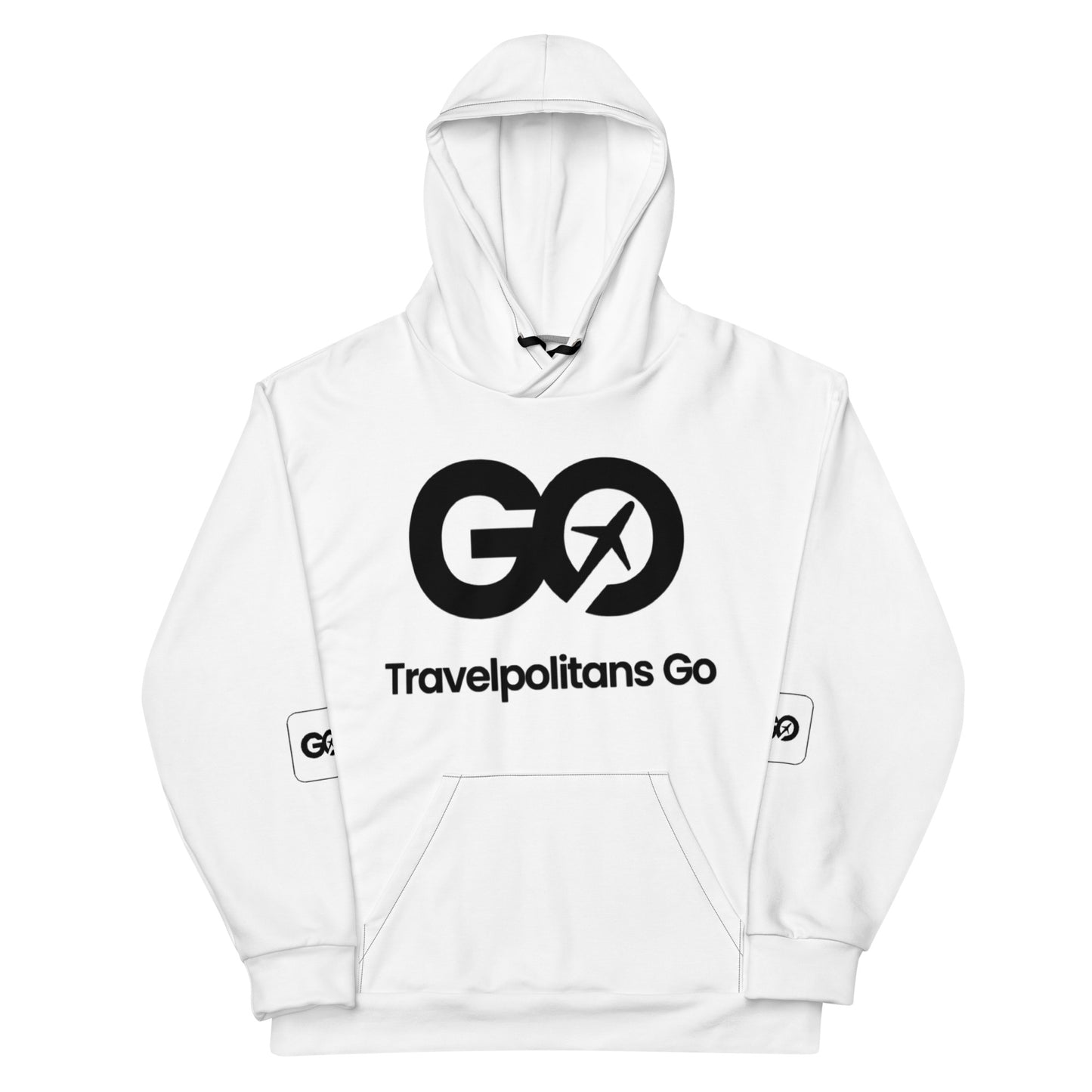 White Travelpolitans Go Hoodie