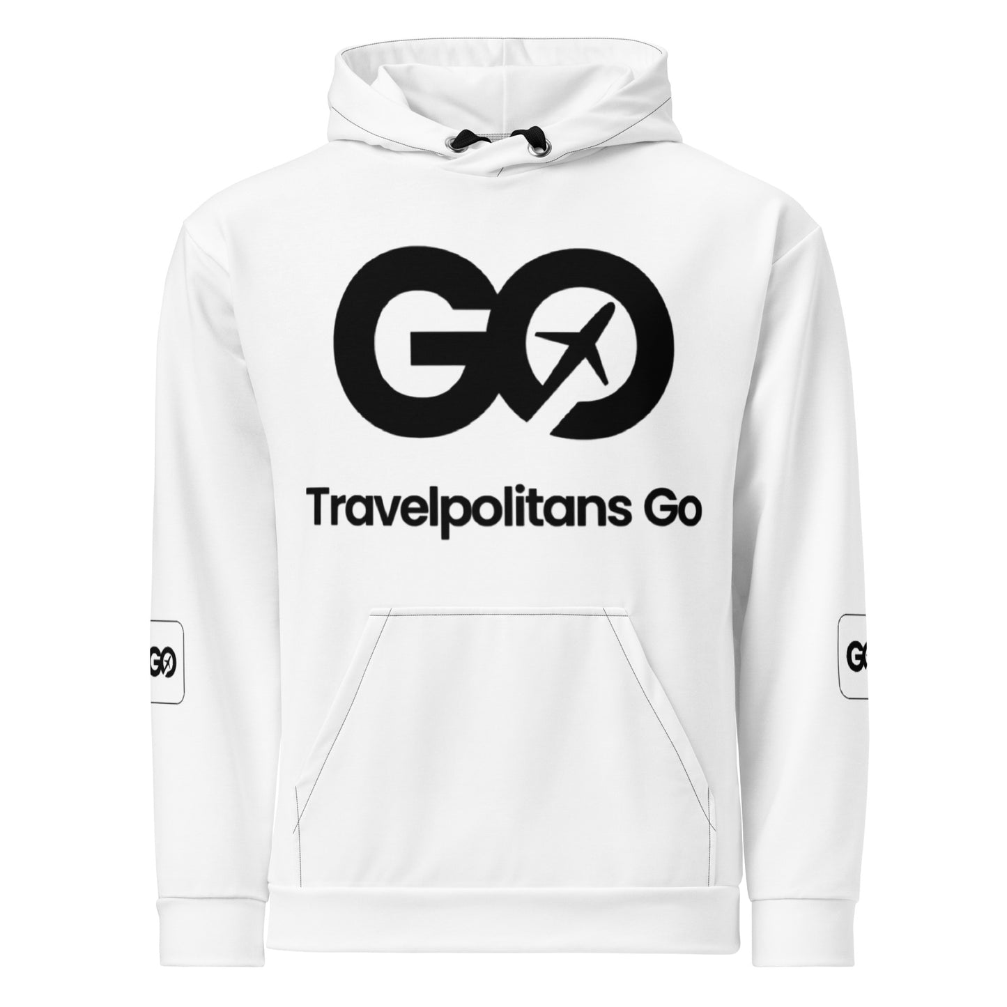 White Travelpolitans Go Hoodie